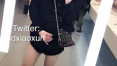 【HD】Hot Crossdresser Public Flashing & Masturbation - 11 image