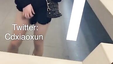 【HD】Hot Crossdresser Public Flashing & Masturbation - 13 image