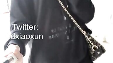 【HD】Hot Crossdresser Public Flashing & Masturbation - 8 image