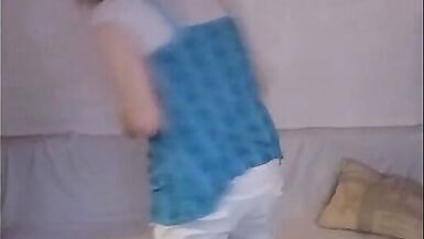 TsRea home solo costume strip exhibitionist cute shelady - 1 image