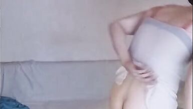 TsRea home solo costume strip exhibitionist cute shelady - 12 image