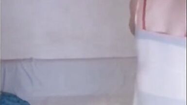 TsRea home solo costume strip exhibitionist cute shelady - 9 image