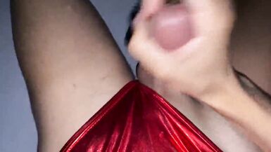 Large Booty Recent leather bikini ( spunk flow) - 10 image