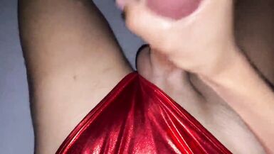 Large Booty Recent leather bikini ( spunk flow) - 15 image