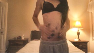 Miniature Bazookas Trans Cutie Playing around in her Room. Cum Session ~KimberlyGeorge~ - 1 image