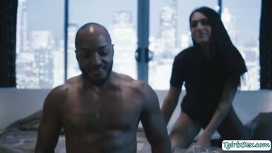 Dark Brown tbabe Khloe Kay gobbles a bbc - 1 image