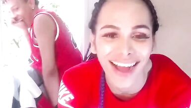 Sexy Lady-Boy not quite Bonks Sissy BF out Window - 15 image