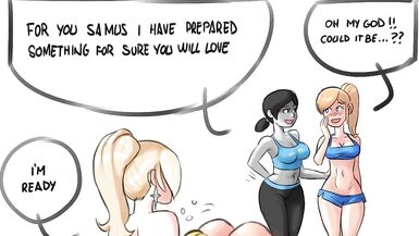 WII FIT SHEMALE HENTAI TEAM FUCK [ Super Smash Bros Lesbo Futa Cross-over Parody ] - 6 image