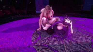 Skinny Futanari Mage Pounded by Voluptuous Shemale Hentai Demon Cutie - 11 image