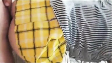 Candice sucks and receives group-fucked in yellow petticoat - 9 image