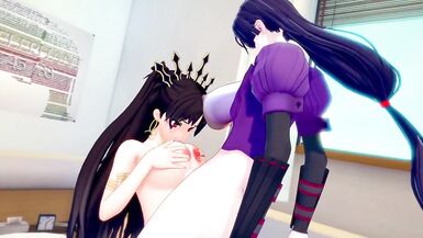 Fate Grand Order: Futanari Raikou Fuck Ishtar - 5 image