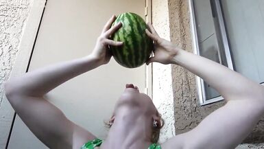 Sissy desire a watermelon - 15 image