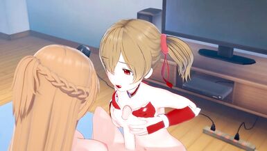 [sword Anime Online] Shemale Hentai Asuna x Silica(cg Tentacle) - 4 image