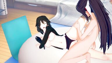[infinity Stratos] Futanari Shinonono x Chifuyu (cg Toon) - 14 image