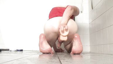 Sissy Every Single Day Routine - Juicy and Sexually Excited Shower Sex-Toy Play - 5 image