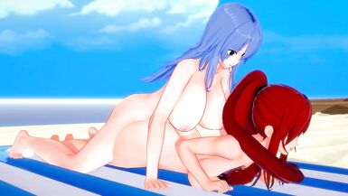 [fairy Tail] Shemale Hentai Juvia x Erza(cg Anime) - 7 image