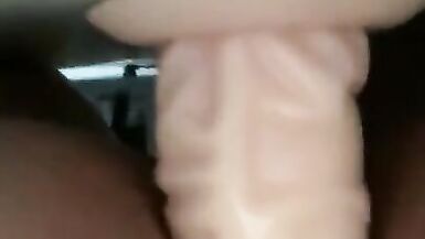 Sissy Putting a Large Sex-Toy in her Taut A-Hole - 8 image