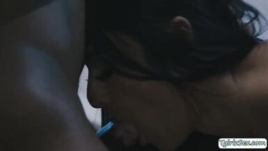 Lewd TS dominated by her ebon spouse - 4 image