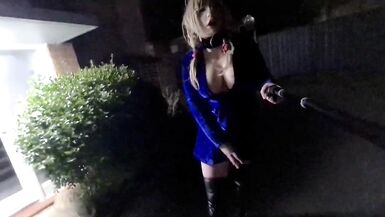Sissy Bitch Flashing on the Streets and Jerking off afresh - 11 image