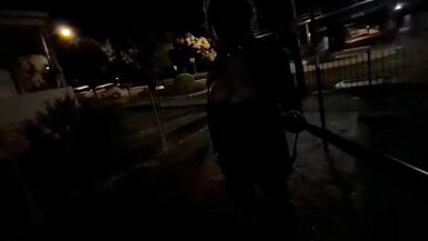 Sissy bitch flashing on the streets and jerking off afresh - 7 image