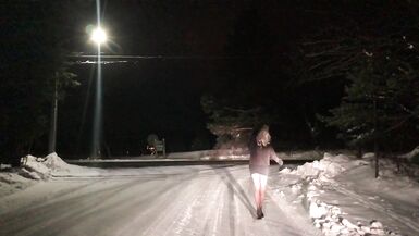 Real Dilettante Female Masker Wearing Concupiscent Outfit in Public - will this babe acquire Caught? - 1 image