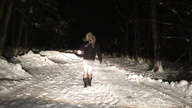 Real Dilettante Female Masker Wearing Concupiscent Outfit in Public - will this babe acquire Caught? - 10 image