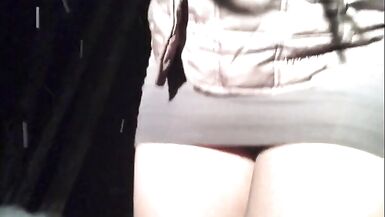 Real Dilettante Female Masker Wearing Concupiscent Outfit in Public - will this babe acquire Caught? - 12 image