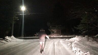 Real Dilettante Female Masker Wearing Concupiscent Outfit in Public - will this babe acquire Caught? - 13 image