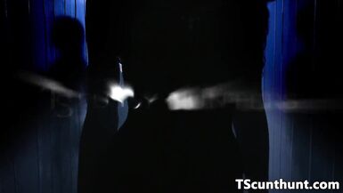 Tattooed darksome TS pounds horny redhead analy - 2 image