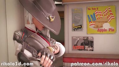 Overwatch Group Sex by Futanari Ashe and Brigitte - 2 image