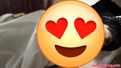 HELLOLADYBOY Large Tit Thai Gal Jerks Off Fortunate Newcomer - 3 image