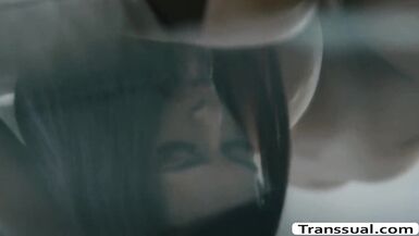 Stepdad comforts his TS stepdaughter by pumping - 6 image