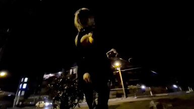 Bimbo Sissy Whore Flashing by Busy Road (receives Seen) - 2 image