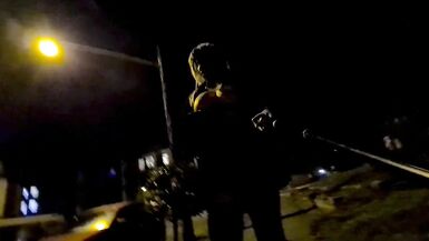 Bimbo Sissy Whore Flashing by Busy Road (receives Seen) - 3 image