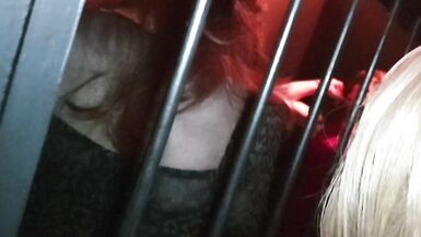 Mike Banging shemale Gigi and April in the Cage at SheWorld - 7 image