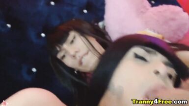 T-Girl Wench Engulfing Her Allies Large Dick - 10 image