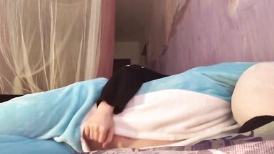 Gently Stuffed a Sleepy Sissy Neko Femboy in Pajamas - 10 image