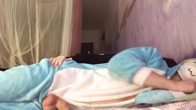 Gently Stuffed a Sleepy Sissy Neko Femboy in Pajamas - 11 image