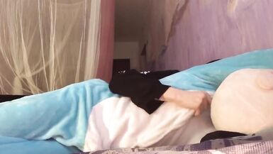 Gently Stuffed a Sleepy Sissy Neko Femboy in Pajamas - 8 image