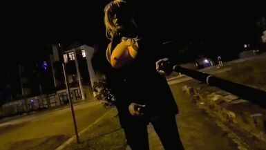 Bimbo sissy floozy flashing by busy road (receives seen) - 8 image