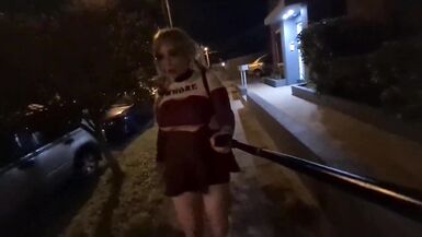 SISSY CHEERLEADER SLUT STRIPPED IN PUBLIC - 11 image
