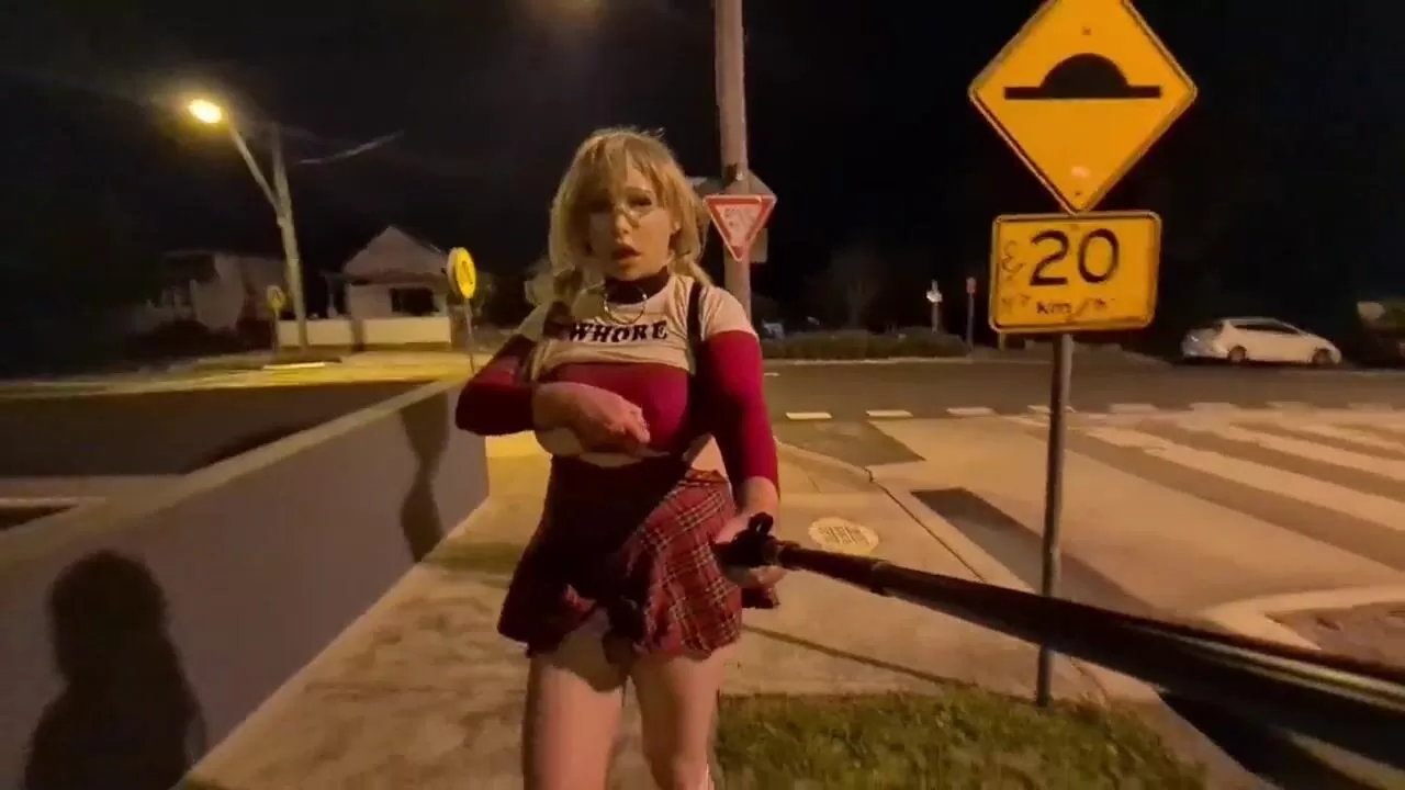 SISSY CHEERLEADER SLUT STRIPPED IN PUBLIC watch online