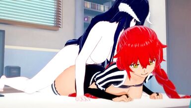 [overlord] Futanari Albedo x Lupusregina Beta (cg Tentacle) - 6 image