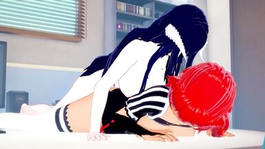 [overlord] Futanari Albedo x Lupusregina Beta (cg Tentacle) - 7 image