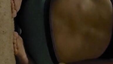 Shemale Takes Large Sex-Toy and Cums