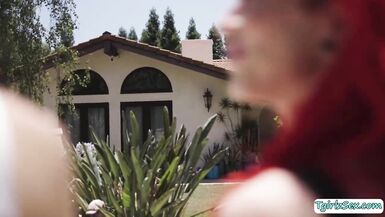 Sexy TS and her bff stuffed by abode dealer - 1 image