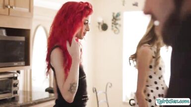 Sexy TS and her bff stuffed by abode dealer - 4 image