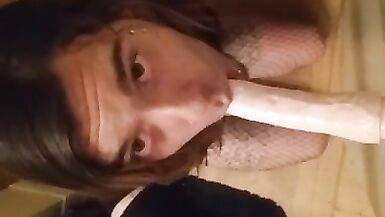 Hawt Tgirl Rides Sextoy - 3 image