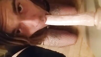 Hawt Tgirl Rides Sextoy - 5 image