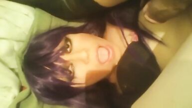 Hawt Tranny self Facial Compilation - 9 image